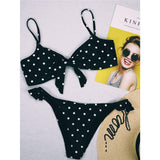 Bow Polka Dot Bikini Two-Piece Women's Swimwear