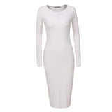 Long Sleeve Knit  Bodycon Sexy Party Sweater Dresses