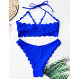 Push Up Swimsuits String Halter Lace Beachwear Bikini Set