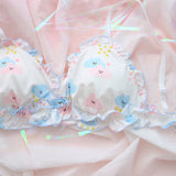 Wire Free Soft Underwear Kawaii Lolita Bra and Panty Set