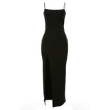 Women's Long Dress Bodycon Lace Up Stretch Slim Midi Dress