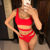 Women's Sexy High Waist Bikini Set Two Piece Swimsuit