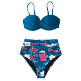 Floral Push Up High Waist Bikini Sets 2-Pieces Swimwear