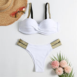 Sexy Women 2-Pieces Bikini Push Up With Cup Swimwear