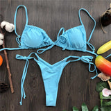 Women's Lace Up Bikini Female Two-Pieces Swimwear