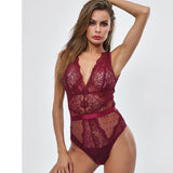 Women Deep V Neck Sexy Bodysuit Female Body