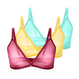 Ultra-Thin Mesh Lingerie Breathable Bra 3-Piece Combination