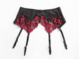 Lace Hollow Out Ultra-Thin Bra Panty Garter Lingerie Set