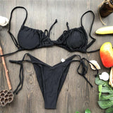 Women's Lace Up Bikini Female Two-Pieces Swimwear