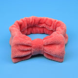 Women's Coral Fleece Makeup Bow Headband