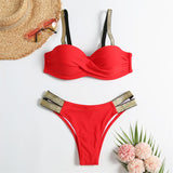 Sexy Women 2-Pieces Bikini Push Up With Cup Swimwear