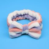 Women's Coral Fleece Makeup Bow Headband