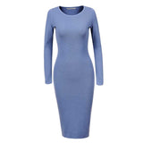 Long Sleeve Knit  Bodycon Sexy Party Sweater Dresses