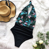 Women's Sexy Push Up Floral Bodysuit Beach Wear Monokini