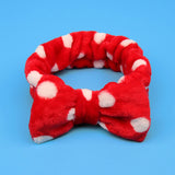 Women's Coral Fleece Makeup Bow Headband