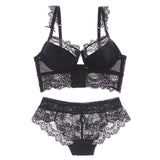 Thin Cotton Sexy Push Up Lace Underwear Set