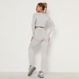 Long Sleeve Top High Waist Belly Control Legging Sport Suit