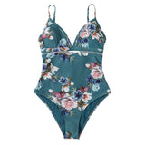 Women's Sexy Pear Blossom Swimsuit Floral Print Monokini