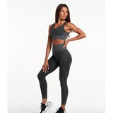 Dry Fit Two Piece Tight Crop top Bra Legging Gym Sets