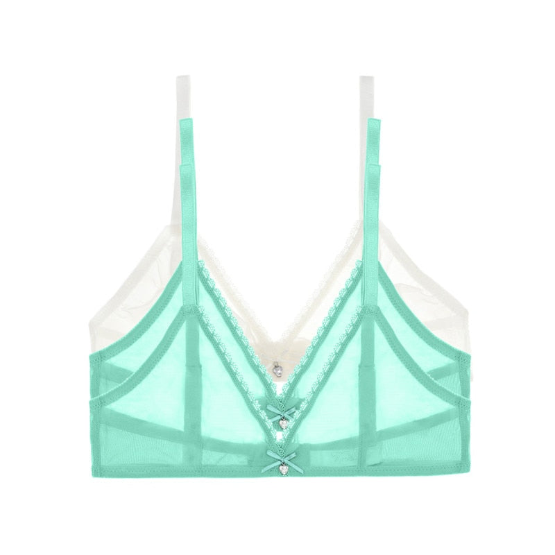 Ultra-Thin Mesh Lingerie Breathable Bra 3-Piece Combination
