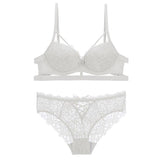 Lace Cotton Push Up Bra Underwear Lingerie Set