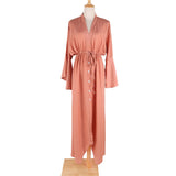 Women Long Maxi Dress Cover Up V-Neck Dress Robe Swimwear