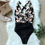 Women's Sexy Push Up Floral Bodysuit Beach Wear Monokini