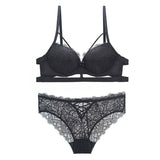 Lace Cotton Push Up Bra Underwear Lingerie Set