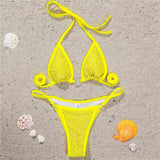 Women's Bling Rhinestone Mini Bikini 2-Pieces Swimsuit