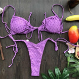 Women's Lace Up Bikini Female Two-Pieces Swimwear