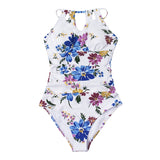 Lace Up Back One-Piece Swimsuit Cut Out Monokini