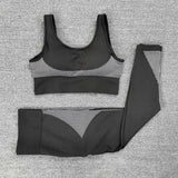 Dry Fit Two Piece Tight Crop top Bra Legging Gym Sets