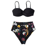 Floral Push Up High Waist Bikini Sets 2-Pieces Swimwear