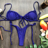 Women's Lace Up Bikini Female Two-Pieces Swimwear