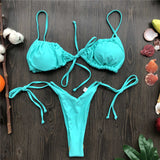 Women's Lace Up Bikini Female Two-Pieces Swimwear