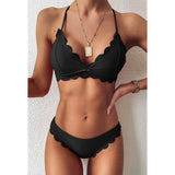 Push Up Swimsuits String Halter Lace Beachwear Bikini Set