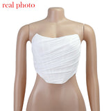 Sleeveless Fashion Strapless Bustier Corset Crop Tops