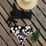 Women's Push Up One Shoulder Print Brazilian Bikini Set