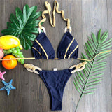 Women Sexy Halter Swimwear 2-Pieces Padded Bikini