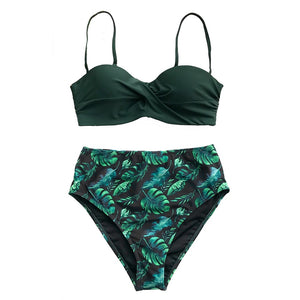 Floral Push Up High Waist Bikini Sets 2-Pieces Swimwear