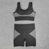 Dry Fit Two Piece Tight Crop top Bra Legging Gym Sets