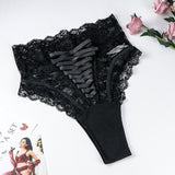 Floral Lace 2-Piece Bra High-Waist Panty Lingerie Set