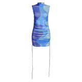 Women's Casual Summer Sleeveless Mini Sexy Bodycon Tank Club Dress