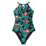 Lace Up Back One-Piece Swimsuit Cut Out Monokini