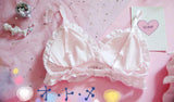 Bow Ruffle Rabbit Ears Lingerie Bra and Panties Set