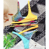 Women Sexy Bikini 2 Piece Spaghetti Strap Top Swimsuit Bathing Suit