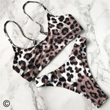 Women's Hot Bikini Leopard Bathing Suit Two Piece Sexy Swimsuit