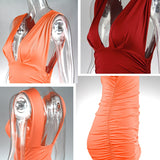 Backless Wrap Body-con Party Dress