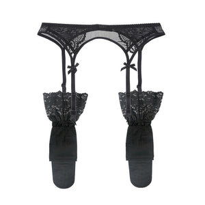 Fashion Lace Garter Belt and Stockings Underwear Set