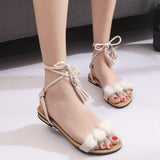 Women Flats Tassel Sandals 